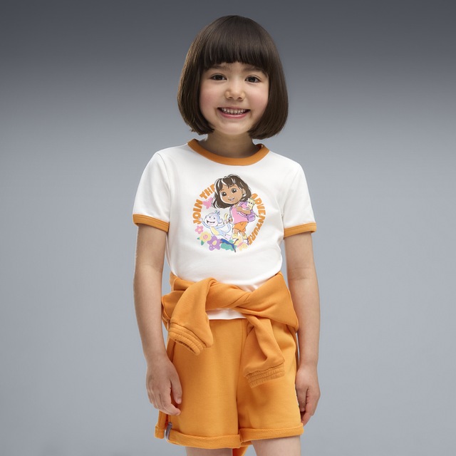 PUMA T-Shirt »PUMA x DORA THE EXPLORER Slim Ringer-T-Shirt Mädchen«