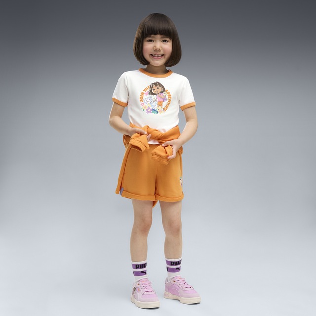 PUMA T-Shirt »PUMA x DORA THE EXPLORER Slim Ringer-T-Shirt Mädchen«