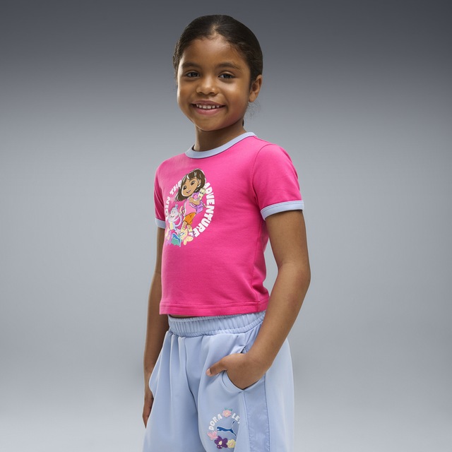 PUMA T-Shirt »PUMA x DORA THE EXPLORER Slim Ringer-T-Shirt Mädchen«