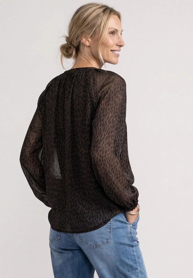 STREET ONE Langarmbluse mit Chiffon-Layer