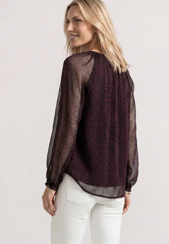 STREET ONE Langarmbluse mit Chiffon-Layer