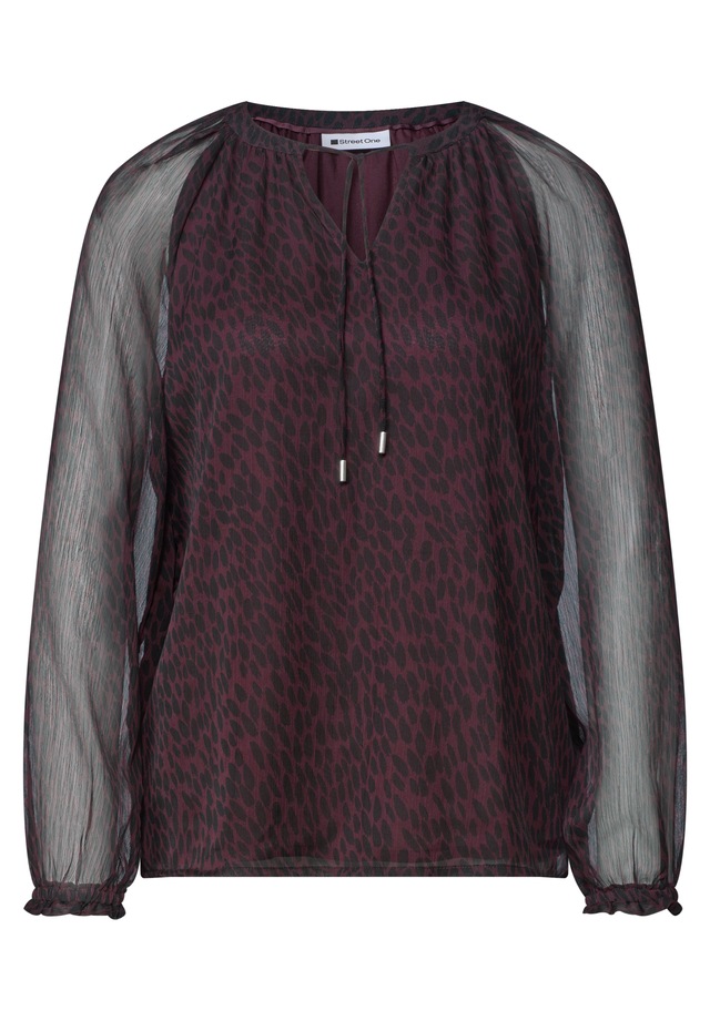 STREET ONE Langarmbluse mit Chiffon-Layer