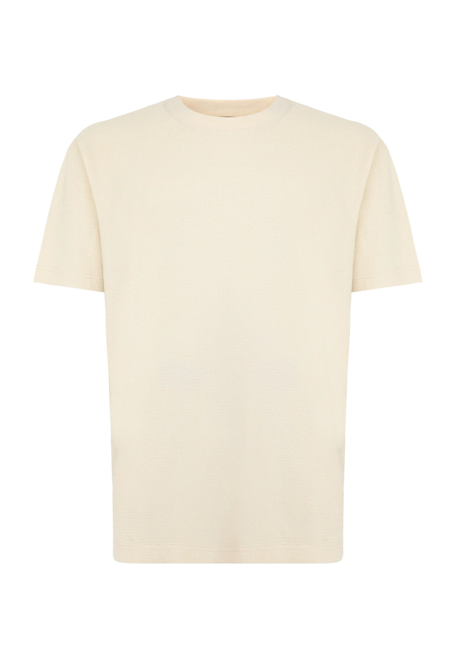Pierre Cardin T-Shirt »Pierre Cardin T-Shirt« mit feiner Fischgrat-Struktur