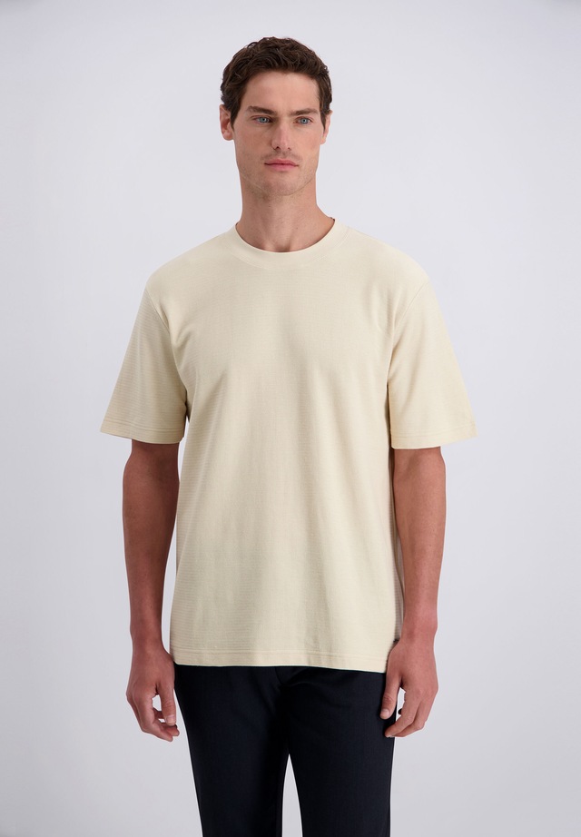 Pierre Cardin T-Shirt »Pierre Cardin T-Shirt« mit feiner Fischgrat-Struktur