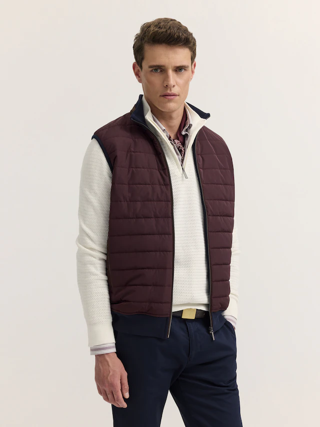 bugatti Strickweste »Regular Fit« Regular Fit Steppweste Baumwollmix