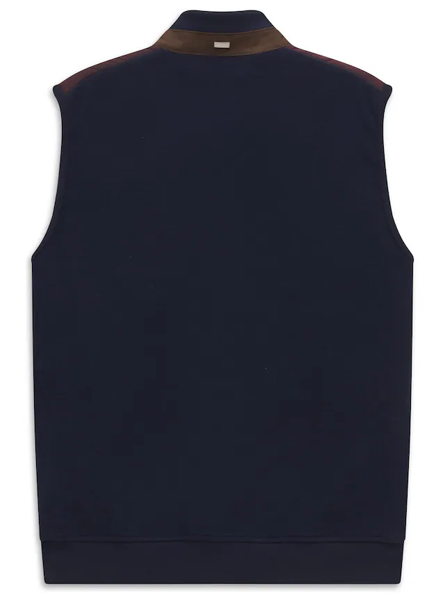 bugatti Strickweste »Regular Fit« Regular Fit Steppweste Baumwollmix