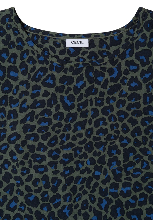 Cecil Kurzarmbluse mit Knotendetail am Saum