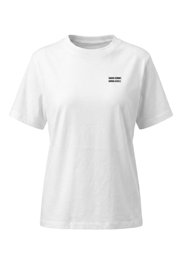 Kleinigkeit T-Shirt »Kleinigkeit Görls Easyfit Shört Karma kommt« 1