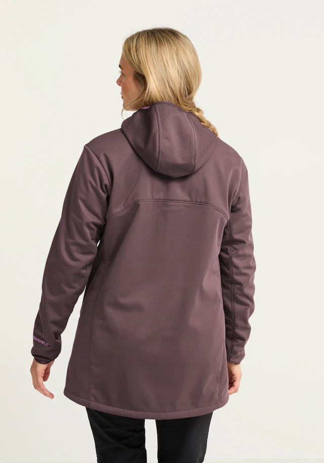 Jack Wolfskin Softshellmantel »WINDHAIN 2 COAT W« Softshellmantel mit Kapuze, winddicht, wasserabweisend