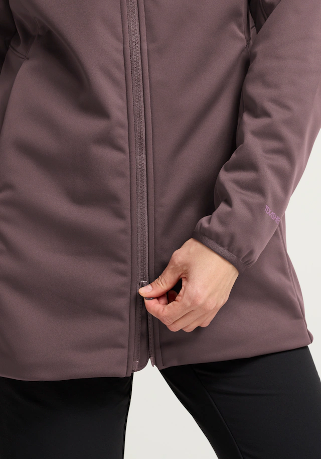 Jack Wolfskin Softshellmantel »WINDHAIN 2 COAT W« Softshellmantel mit Kapuze, winddicht, wasserabweisend