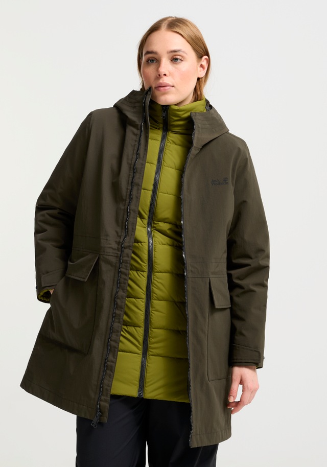 Jack Wolfskin Wintermantel »3IN1 NABUR COAT W« Winterjacke für Kinder, wasserdicht, warm