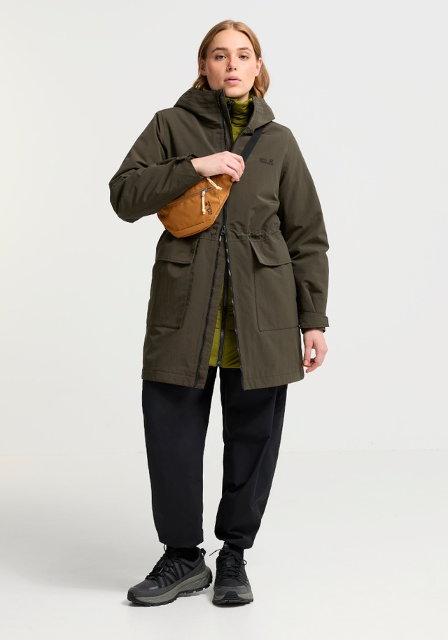 Jack Wolfskin Wintermantel »3IN1 NABUR COAT W« Winterjacke für Kinder, wasserdicht, warm
