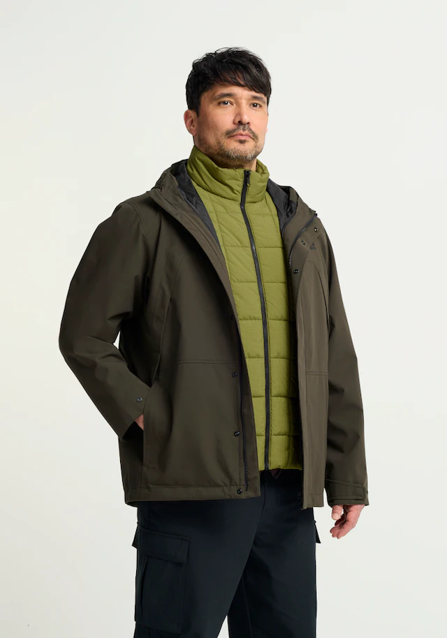 Jack Wolfskin 3-in-1-Funktionsjacke »COLD CAMP 3IN1 JKT M« mit Kapuze mit Kapuze, wasser- und winddicht, atmungsaktiv, warm
