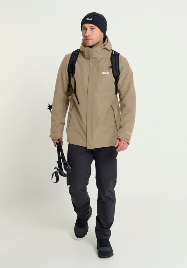 Jack Wolfskin 3-in-1-Funktionsjacke »STONELITE 3IN1 JKT M« mit Kapuze mit Kapuze, wasserdicht, winddicht, atmungsaktiv, wärmende Ausführung