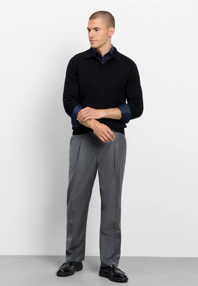 OLYMP Langarm-Poloshirt »OLYMP Casual Strick, Polo langarm«