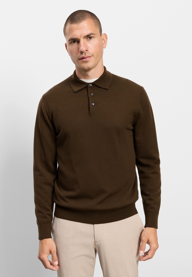 OLYMP Langarm-Poloshirt »OLYMP Casual Strick, Polo langarm«