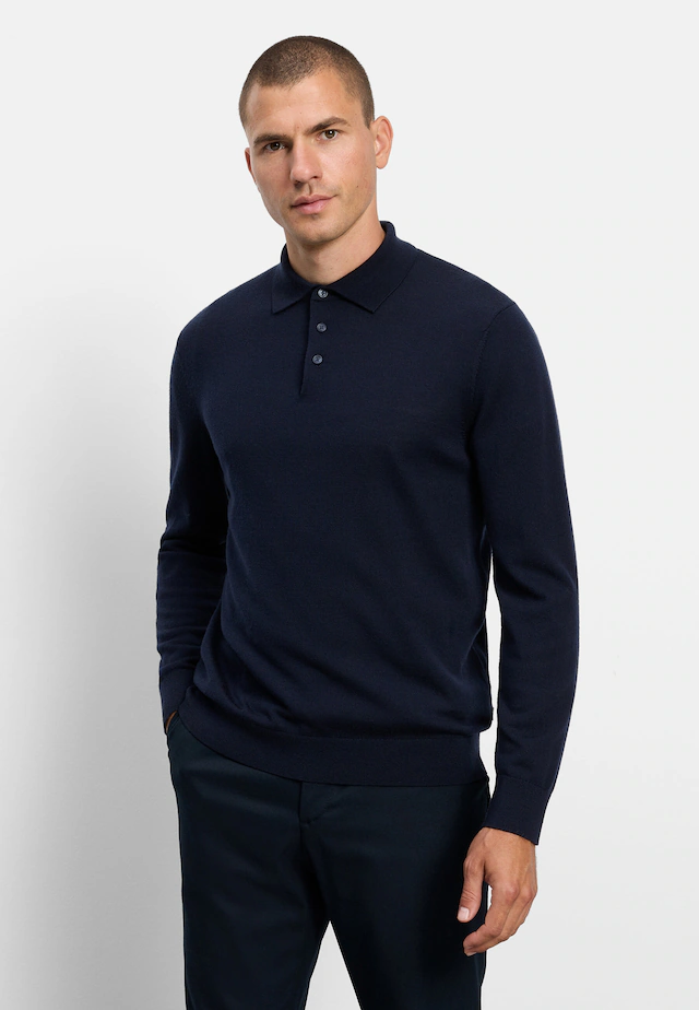 OLYMP Langarm-Poloshirt »OLYMP Casual Strick, Polo langarm«