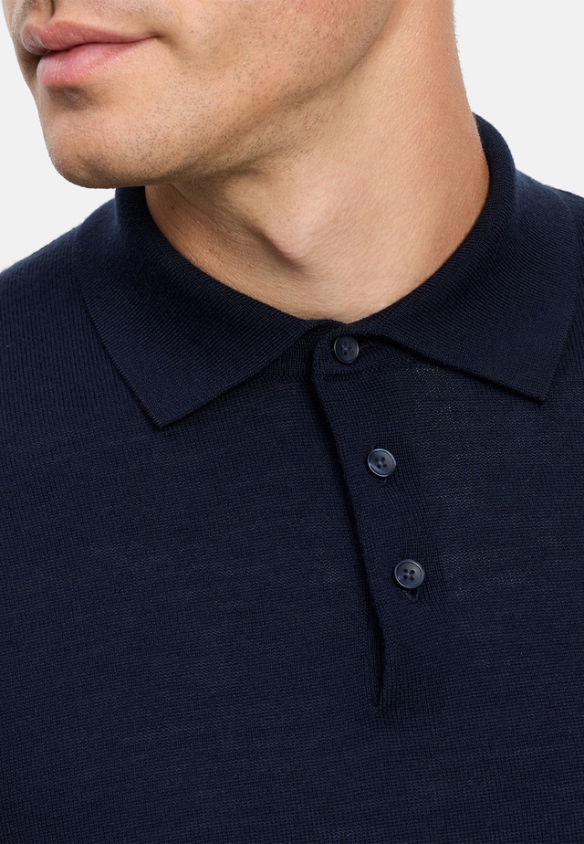 OLYMP Langarm-Poloshirt »OLYMP Casual Strick, Polo langarm«