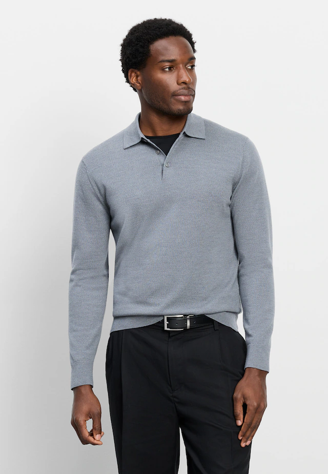 OLYMP Langarm-Poloshirt »OLYMP Casual Strick, Polo langarm«