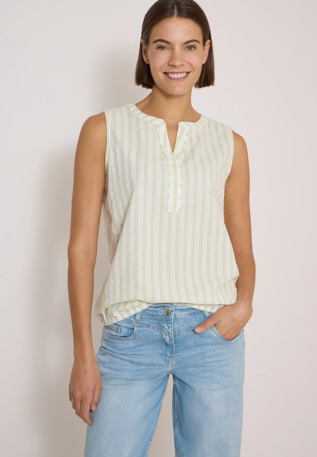 Cecil Blusentop mit gestreiftem Seersucker-Look