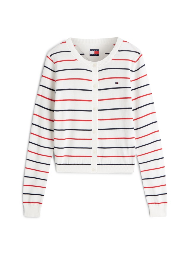 Tommy Jeans Strickjacke »TJW ESSENTIAL CREW NECK CARDIGAN« Baumwolle