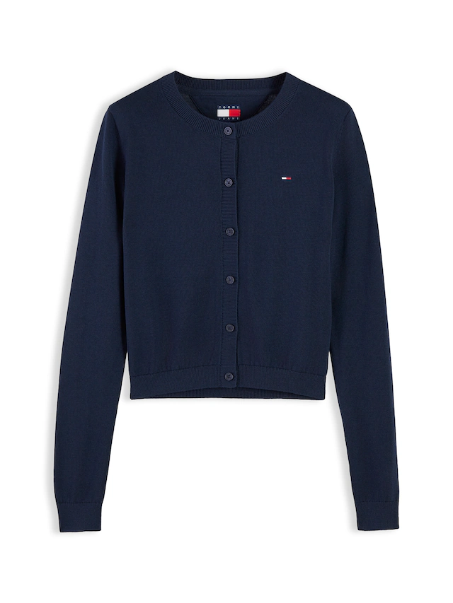 Tommy Jeans Strickjacke »TJW ESSENTIAL CREW NECK CARDIGAN« Baumwolle