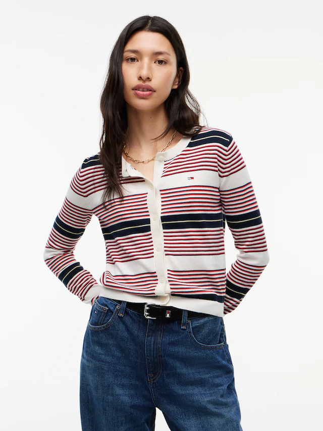 Tommy Jeans Strickjacke »TJW ESSENTIAL CREW NECK CARDIGAN« Baumwolle