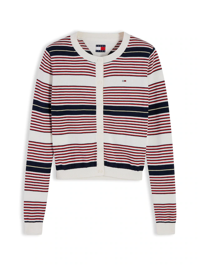 Tommy Jeans Strickjacke »TJW ESSENTIAL CREW NECK CARDIGAN« Baumwolle