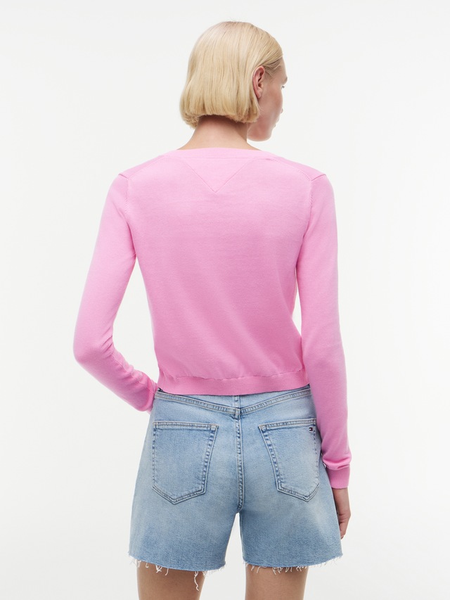 Tommy Jeans Strickjacke »TJW ESSENTIAL CREW NECK CARDIGAN« Baumwolle