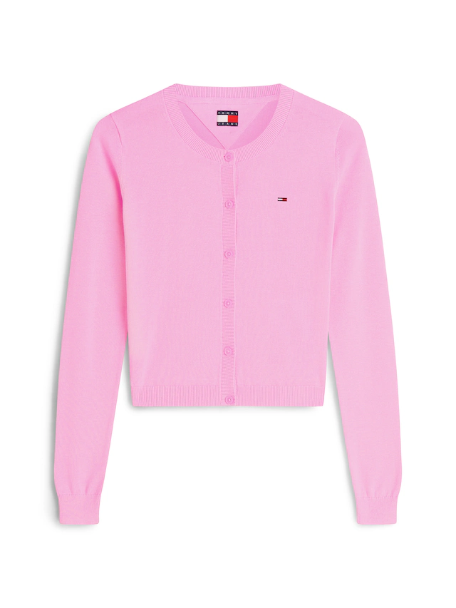 Tommy Jeans Strickjacke »TJW ESSENTIAL CREW NECK CARDIGAN« Baumwolle