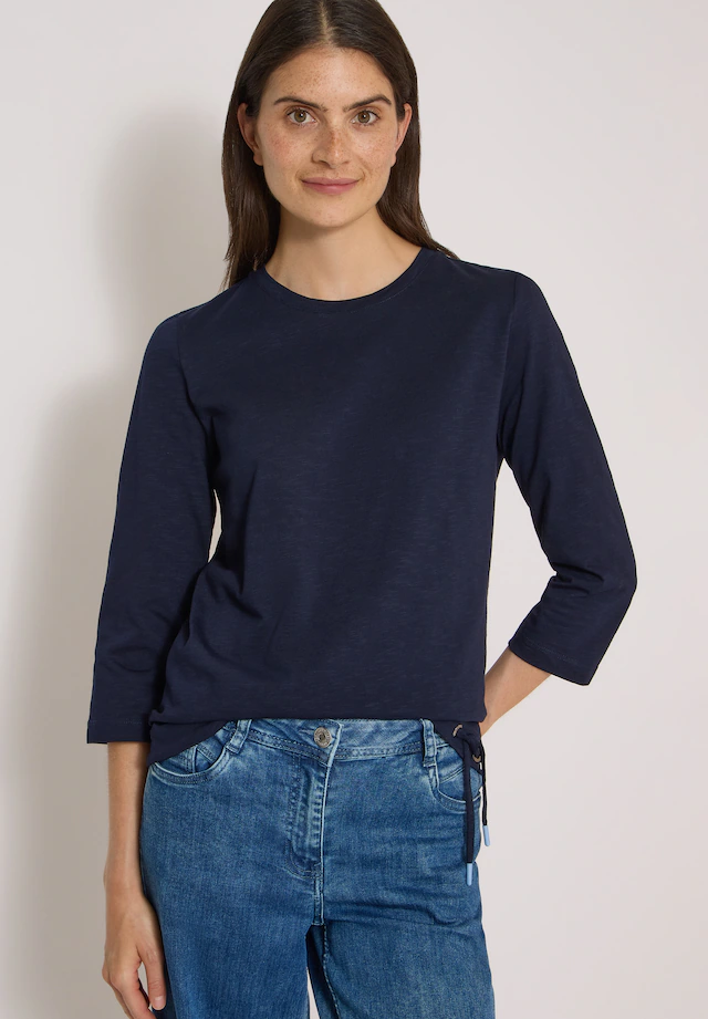 Cecil 3/4-Arm-Shirt Sommershirt mit Tunnelzug am Saum