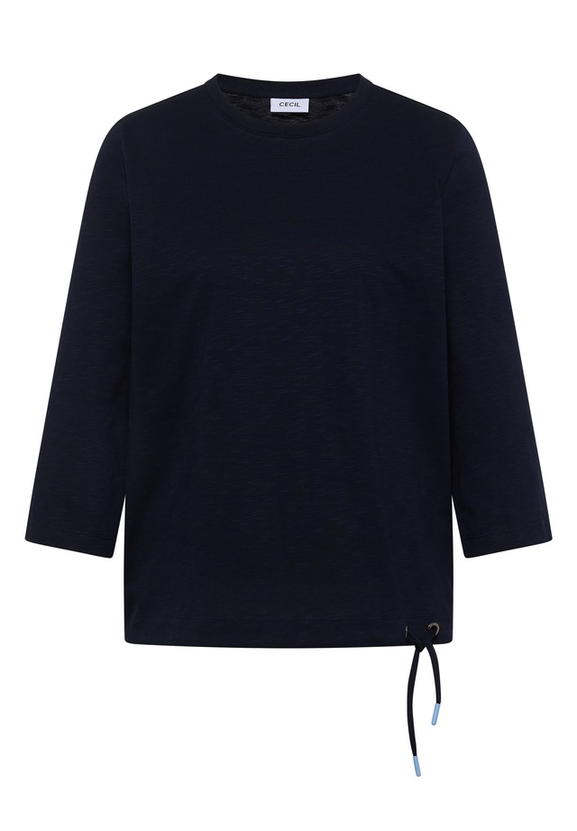 Cecil 3/4-Arm-Shirt Sommershirt mit Tunnelzug am Saum