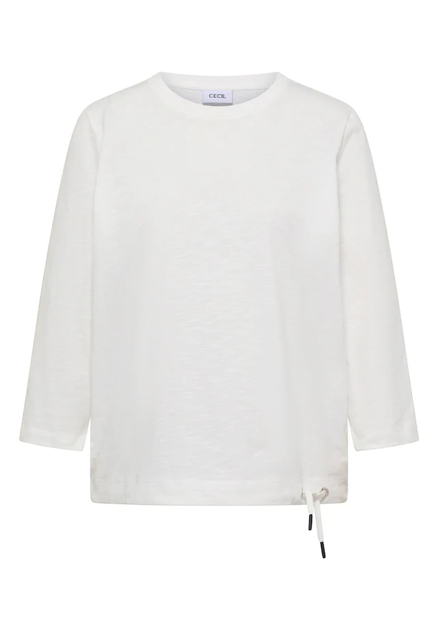 Cecil 3/4-Arm-Shirt Sommershirt mit Tunnelzug am Saum
