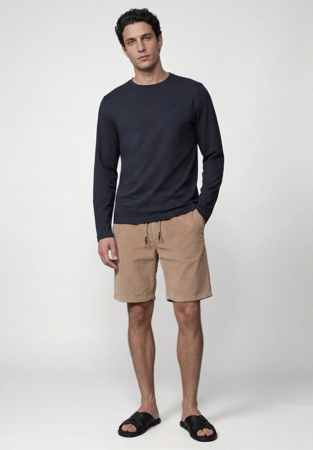 STREET ONE MEN Langarmshirt aus reiner Baumwolle