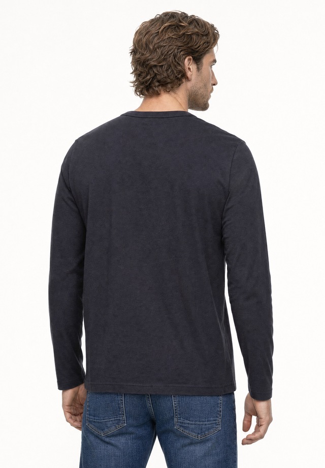 STREET ONE MEN Langarmshirt aus reiner Baumwolle