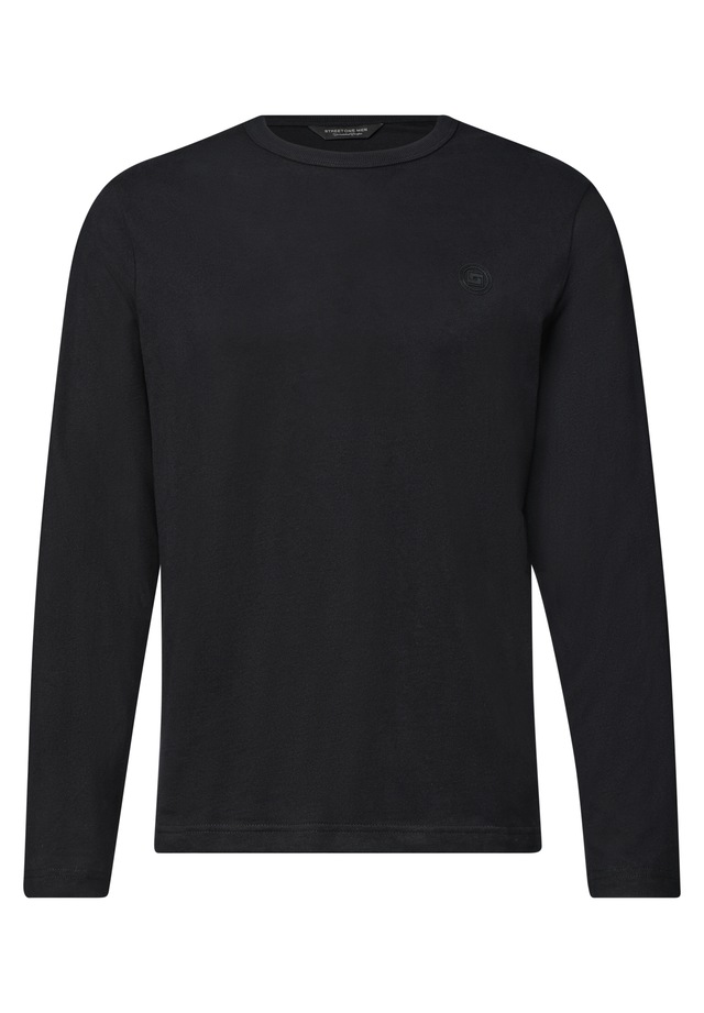 STREET ONE MEN Langarmshirt aus reiner Baumwolle