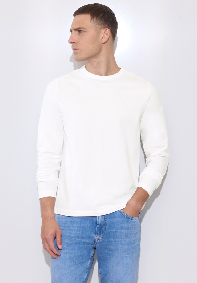 STREET ONE MEN Langarmshirt aus reiner Baumwolle