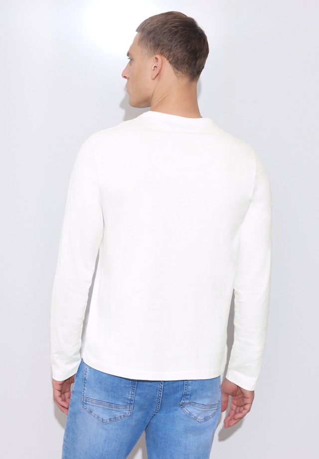 STREET ONE MEN Langarmshirt aus reiner Baumwolle