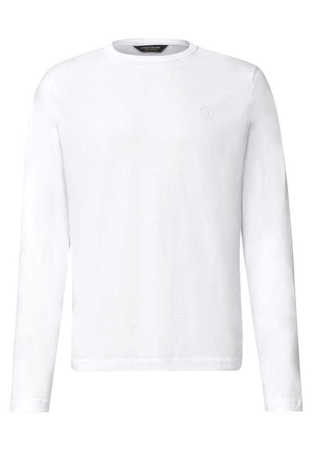STREET ONE MEN Langarmshirt aus reiner Baumwolle