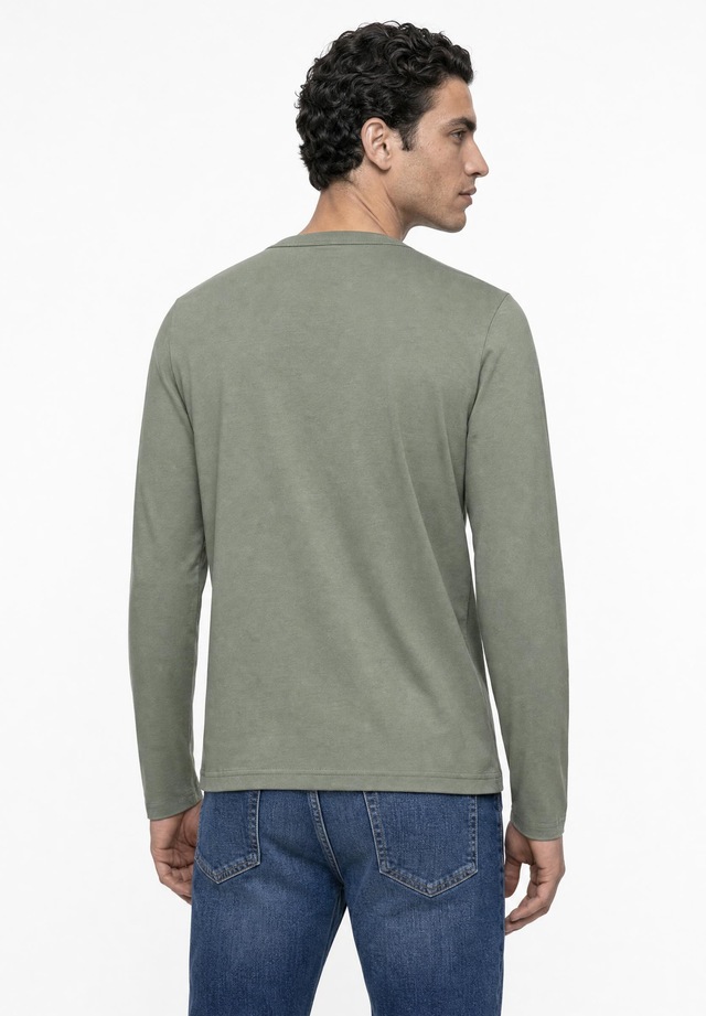 STREET ONE MEN Langarmshirt aus reiner Baumwolle