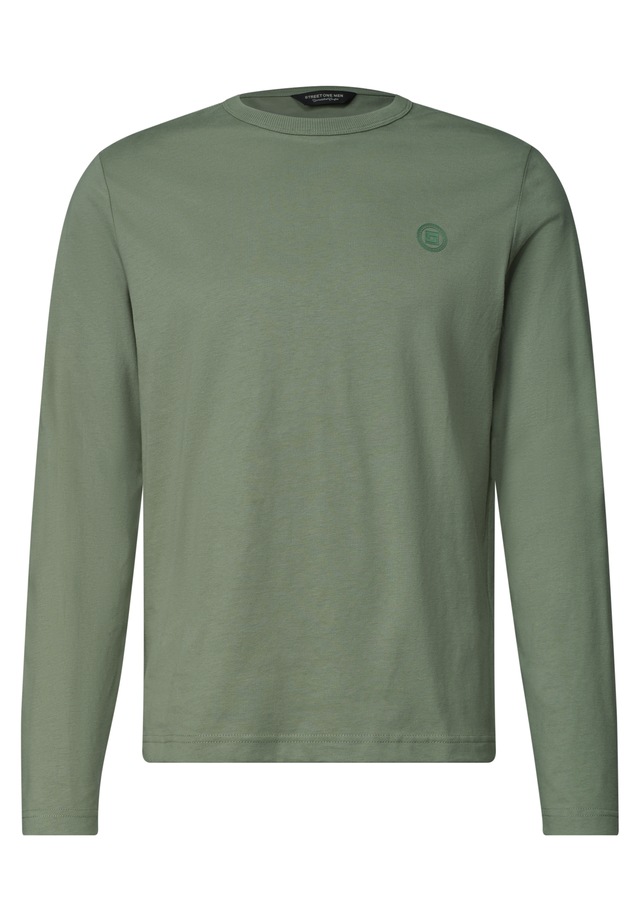 STREET ONE MEN Langarmshirt aus reiner Baumwolle