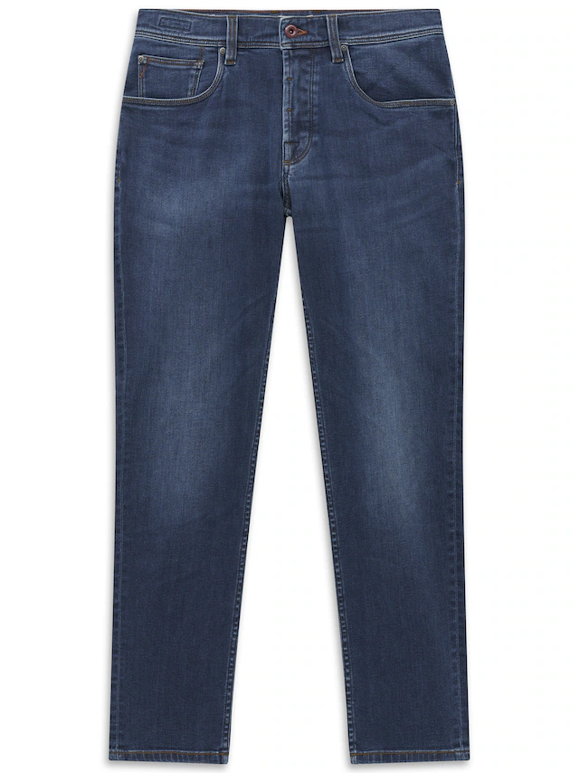 bugatti 5-Pocket-Jeans »Slim Fit« Slim Fit Candiani Denim Used Wash