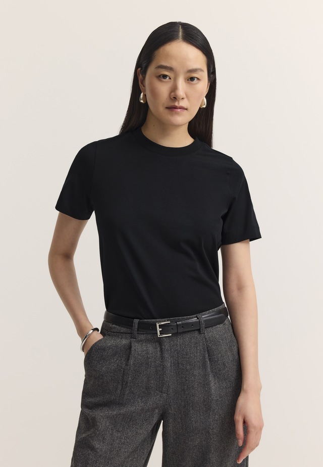 bugatti T-Shirt »Modern Fit« Modern Fit Baumwoll-Stretch Rundhals