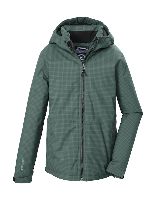 Killtec Funktionsjacke »KOW 173 BYS JCKT« Wind- und wasserdichte Kinderjacke mit Fleece und Karomuster