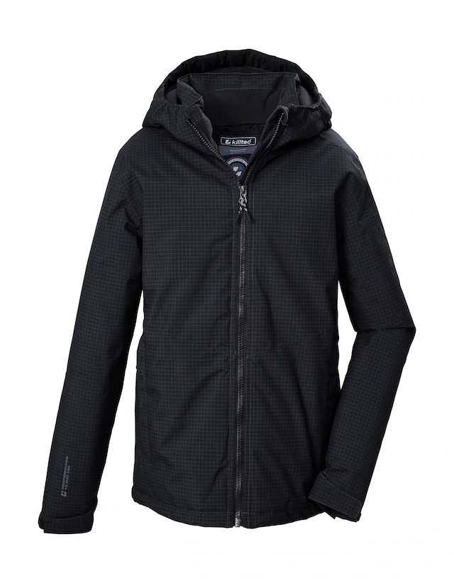 Killtec Funktionsjacke »KOW 173 BYS JCKT« Wind- und wasserdichte Kinderjacke mit Fleece und Karomuster