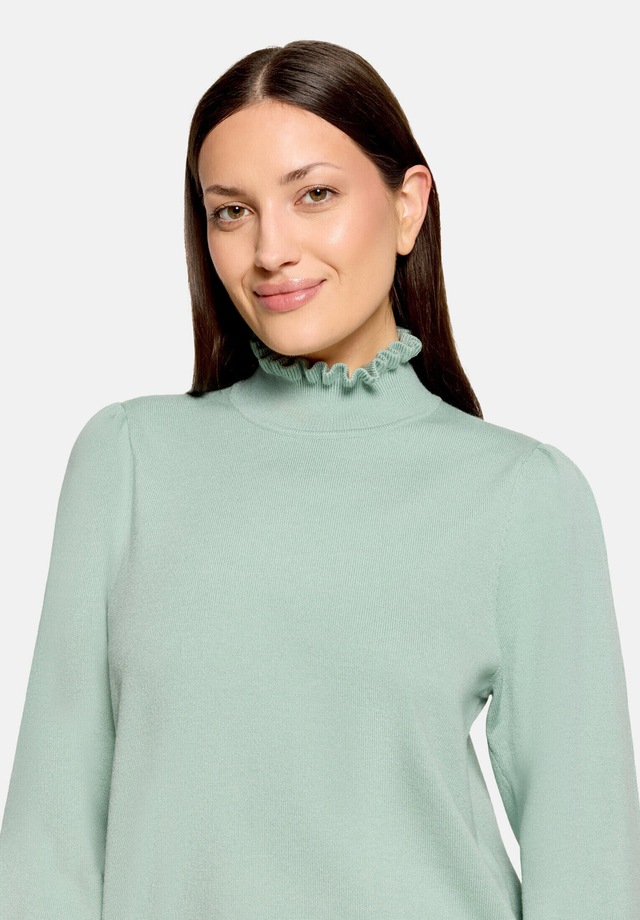 Cartoon Strickpullover »Damen mit Rüschen« 1