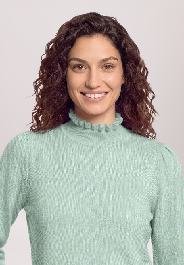 Cartoon Strickpullover »Damen mit Rüschen« 1