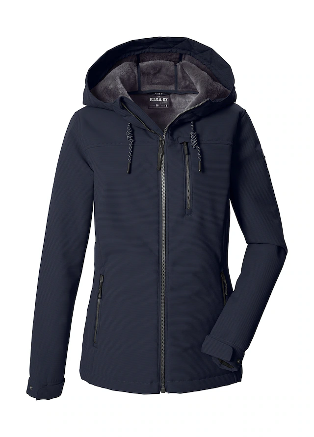 G.I.G.A. DX by killtec Softshelljacke »GW 59 WMN SFTSHLL JCKT« Winddichte, wasserabweisende Damenjacke mit Teddy-Fleecefutter