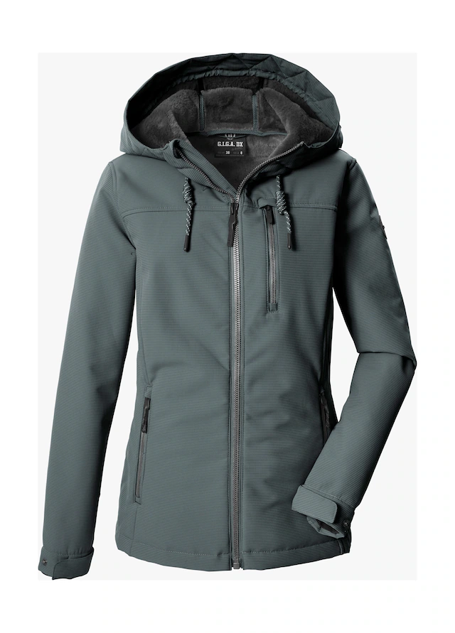 G.I.G.A. DX by killtec Softshelljacke »GW 59 WMN SFTSHLL JCKT« Winddichte, wasserabweisende Damenjacke mit Teddy-Fleecefutter
