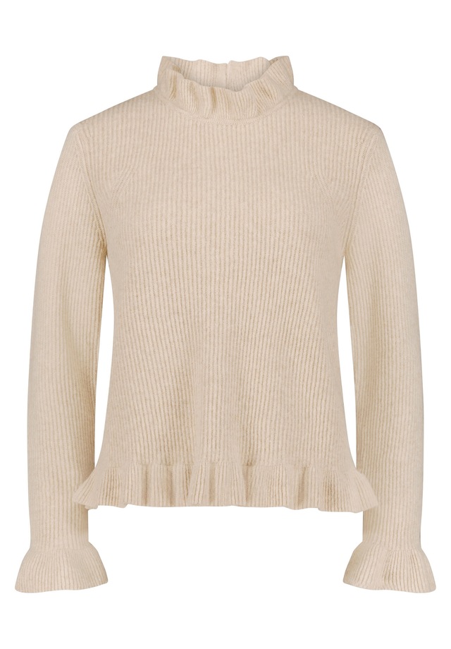 Cartoon Strickpullover »Damen mit Stehkragen« 1